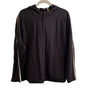 NWOT Vintage y2k Sport Savvy Navy Green Track Jacket W/Hoodie Zip Up Size 1X